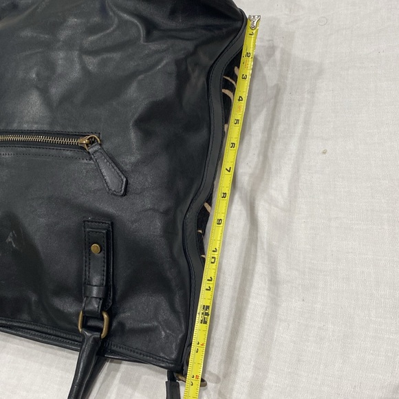 CAVALCANTI beautiful leather bag made in Italy zebra tiger pony hair 15”x13”x5” - Picture 7 of 16